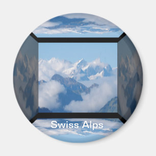 Clouds over the Swiss Alps Magnet