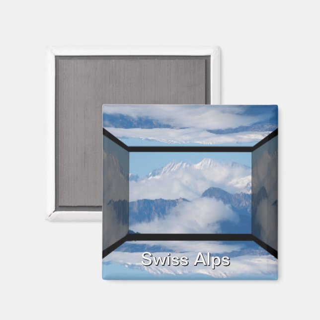 Clouds over the Swiss Alps Magnet (Front/Back)