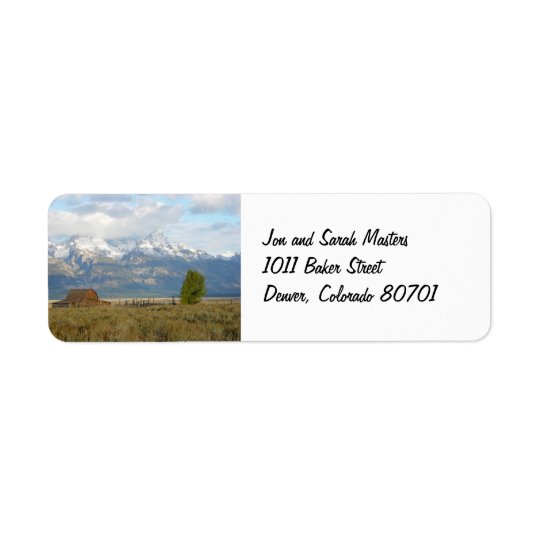 Clouds Over the Tetons Return Address Label