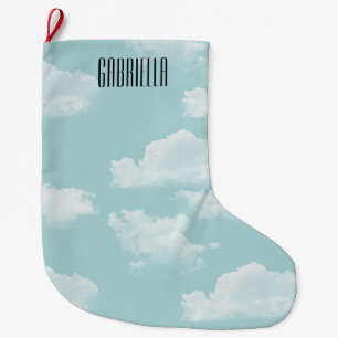 Clouds Personalised Large Christmas Stocking