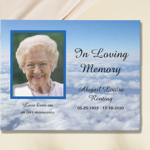Clouds Photo Memorial or Funeral Guest Book