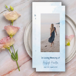Clouds Photo Prayer Card Sympathy Card