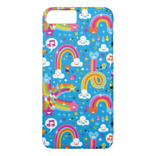 clouds rainbows rain drops hearts pattern iPhone 8 plus/7 plus case