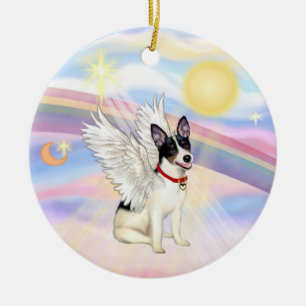 Clouds - Rat Terrier Angel Ceramic Ornament