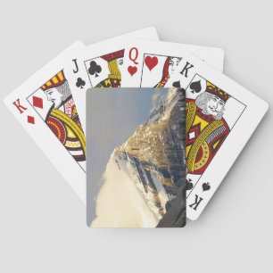 Clouds Roll Off Snowy Mountain in Canada Playing Cards