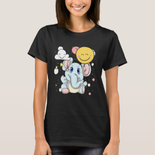 Clouds Safari Africa Zoo Animal   Cute Baby Elepha T-Shirt