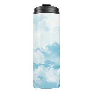 Clouds sky cartoon vector images thermal tumbler