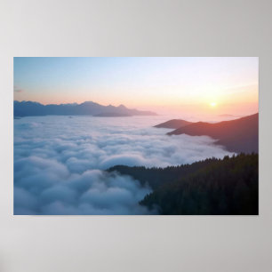 Clouds Sky Nature Outdoors Landscape Calm Peaceful Poster
