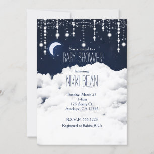 Clouds Starry Night Sky Celestial Invitations