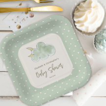 Clouds Stars Cute Boy Baby Shower Couples Neutral