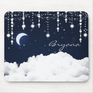 Clouds & Stars Twinkle Light Celestial Mouse Pad