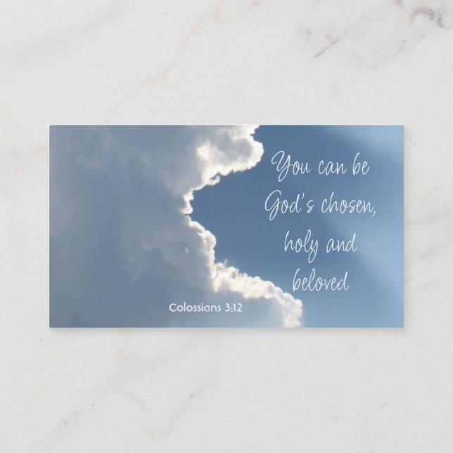 Clouds Sunlight Col 3: 12, Evangelism Card (Back)