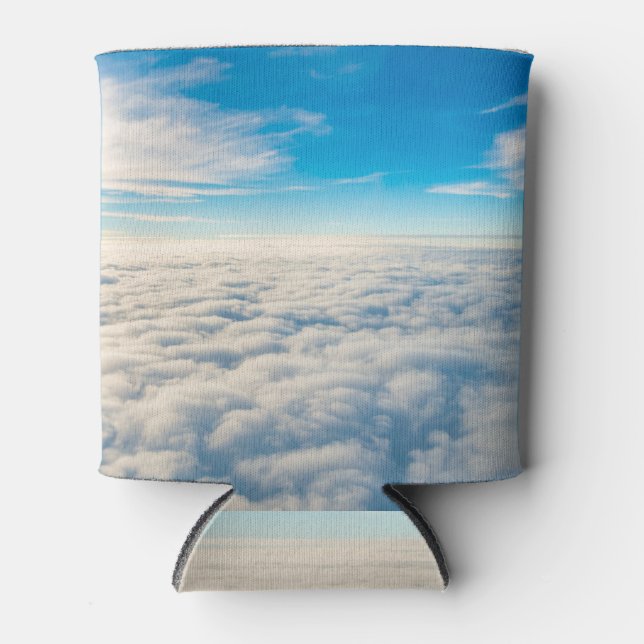 Clouds Sunrise: Aeroplane Window View. Can Cooler (Front)