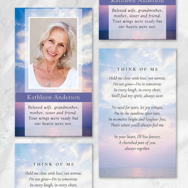 Clouds Sunset Memorial Card (Creator Uploaded)