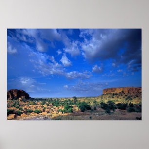 Clouds sweeping across the sky over the poster