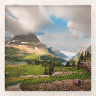 Clouds Sweeping Through Mountains Glass Coaster