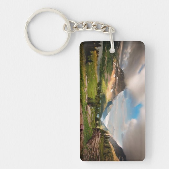 Clouds Sweeping Through Mountains Key Ring (Front)