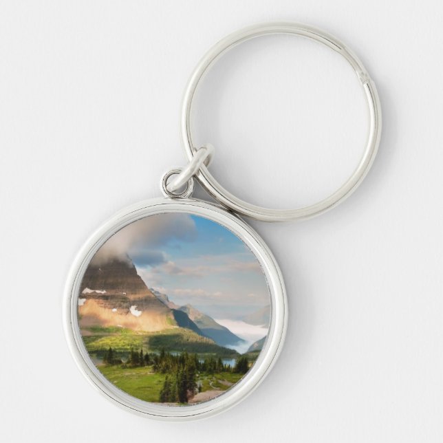Clouds Sweeping Through Mountains Key Ring (Front)
