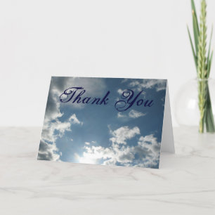 Clouds thank you card