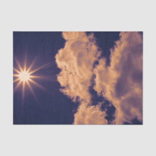 Clouds White Blue Sky Beautiful Sunset Tissue Paper