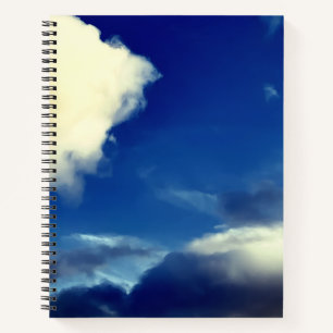 Clouds with Blue Sky Outdoor Photograph Notebook