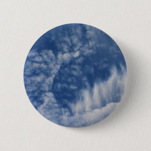 Clouds with teeth 6 cm round badge