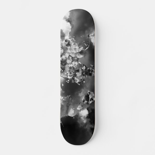 Clouds World Map Skateboard (Front)