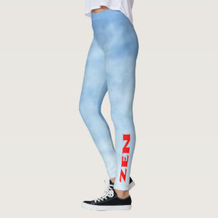 Clouds Zen red leggings
