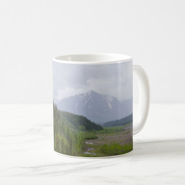 Cloudy At Denali Coffee Mug (Front Right)