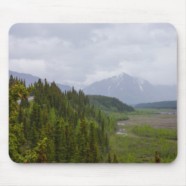 Cloudy At Denali Mouse Pad (Front)
