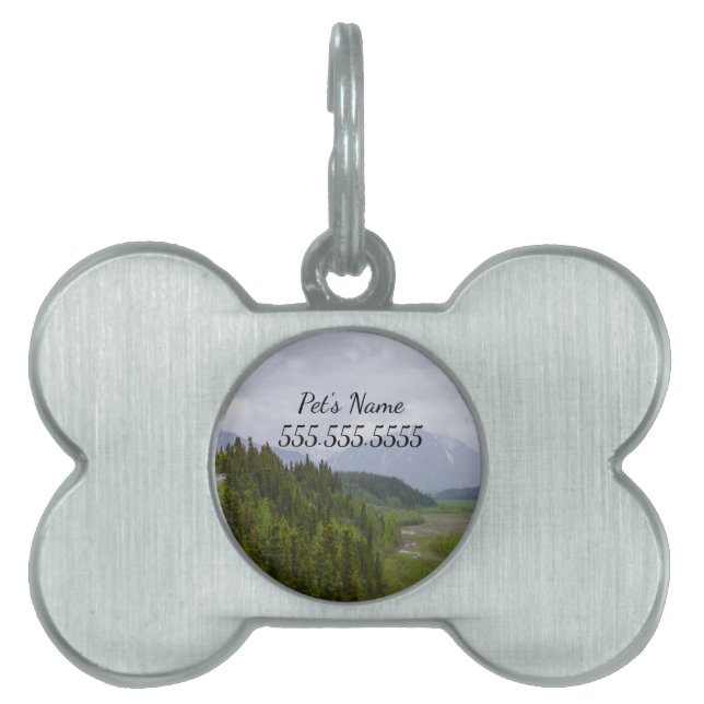 Cloudy At Denali Pet Tag (Front)