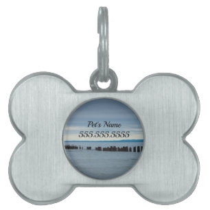Cloudy At Whitefish Bay Pet ID Tag