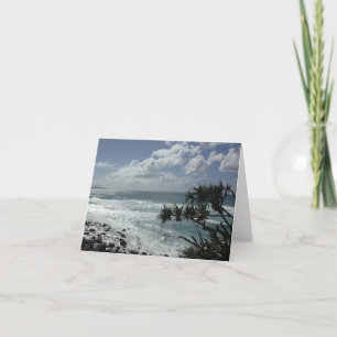 Cloudy Beach Day Folded Thank You Card