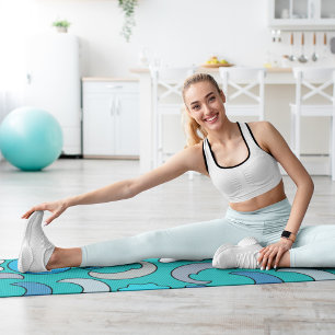 Cloudy Blue Moon Yoga Mat