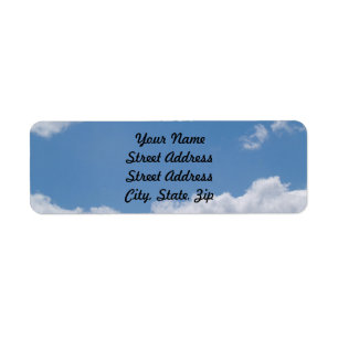 Cloudy Blue Sky Background Return Address Sticker