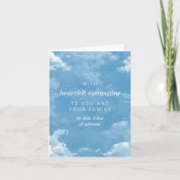 Cloudy Blue Sky Condolences