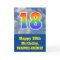 Cloudy Blue Sky, Rainbow Pattern "18" Birthday #