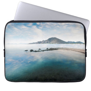 Cloudy Blue Sky Reflecting In Lake Laptop Sleeve