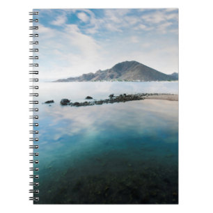 Cloudy Blue Sky Reflecting In Lake Notebook