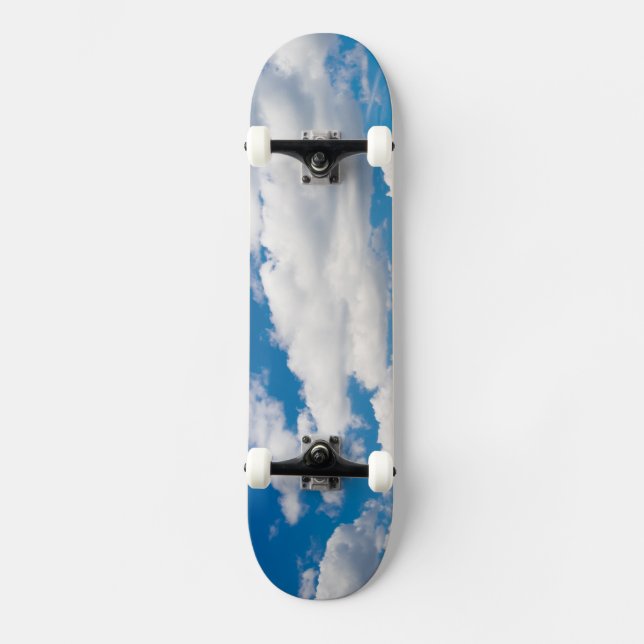 Cloudy blue sky skateboard (Front)