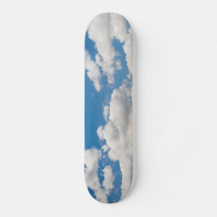 Cloudy blue sky skateboard