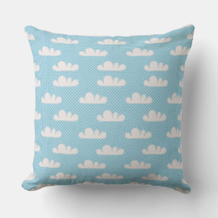 Cloudy Clouds Blue Dotty Sky Cushion