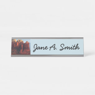 Cloudy Coffee Pot Rock in Sedona Arizona Desk Name Plate
