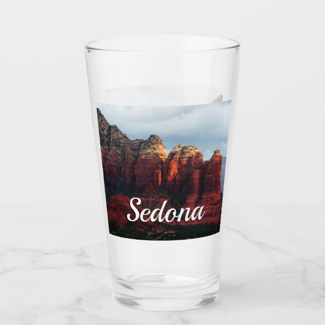 Cloudy Coffee Pot Rock in Sedona Arizona Glass (Front)
