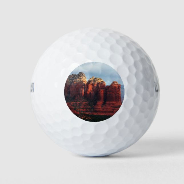 Cloudy Coffee Pot Rock in Sedona Arizona Golf Balls (Front)