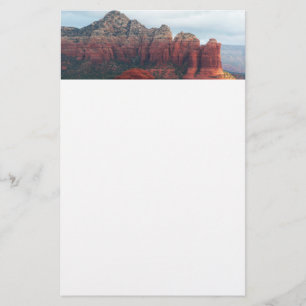 Cloudy Coffee Pot Rock in Sedona Arizona Stationery