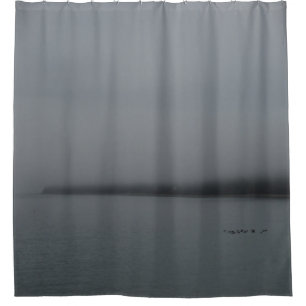 Cloudy Day at the Beach Shower Curtain