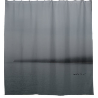 Cloudy Day at the Beach Shower Curtain