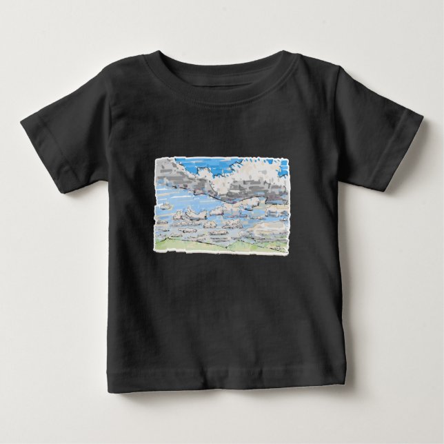 Cloudy day baby T-Shirt (Front)