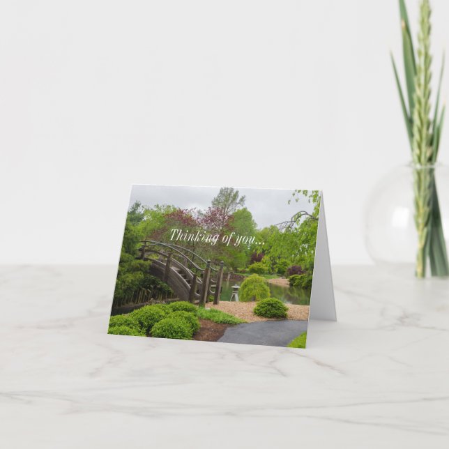 Cloudy Day Garden Stroll Thinking Of You Card (Front)